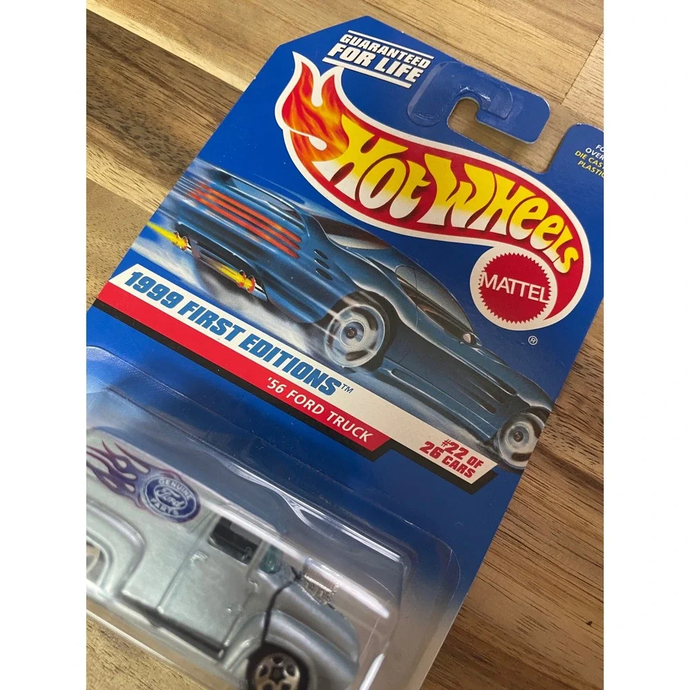 Hot Wheels 1999 First Editions 56 Ford Truck Silver Purple Flames 927 Mattel